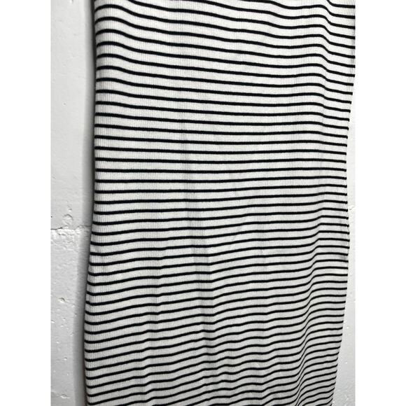 NEW H&M Womens Black White Striped Midi/ Maxi Dress Size Small - Picture 4 of 6